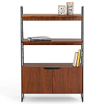 Стеллаж из стали и орехового дерева Derek Wood Rack варинант исполнения - 2 | Loft Concept в Орле