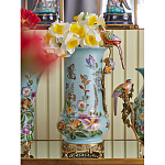 Ваза с птичкой из фарфора с бронзовыми элементами Garden of Eden варинант исполнения - 7 | Loft Concept в Орле