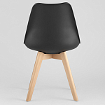 Стул с основой из пластика и мягким сиденьем Arvika Black варинант исполнения - 4 | Loft Concept в Орле