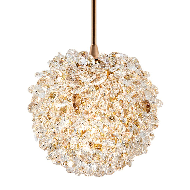 Подвесной хрустальный светильник шарообразной формы Amber Crystal Hanging Light 12 Золотой Янтарный Прозрачное Стекло Подвесной хрустальный светильник шарообразной формы Amber Crystal Hanging Light 12 Золотой Янтарный Прозрачное Стекло в Орле | Loft Concept