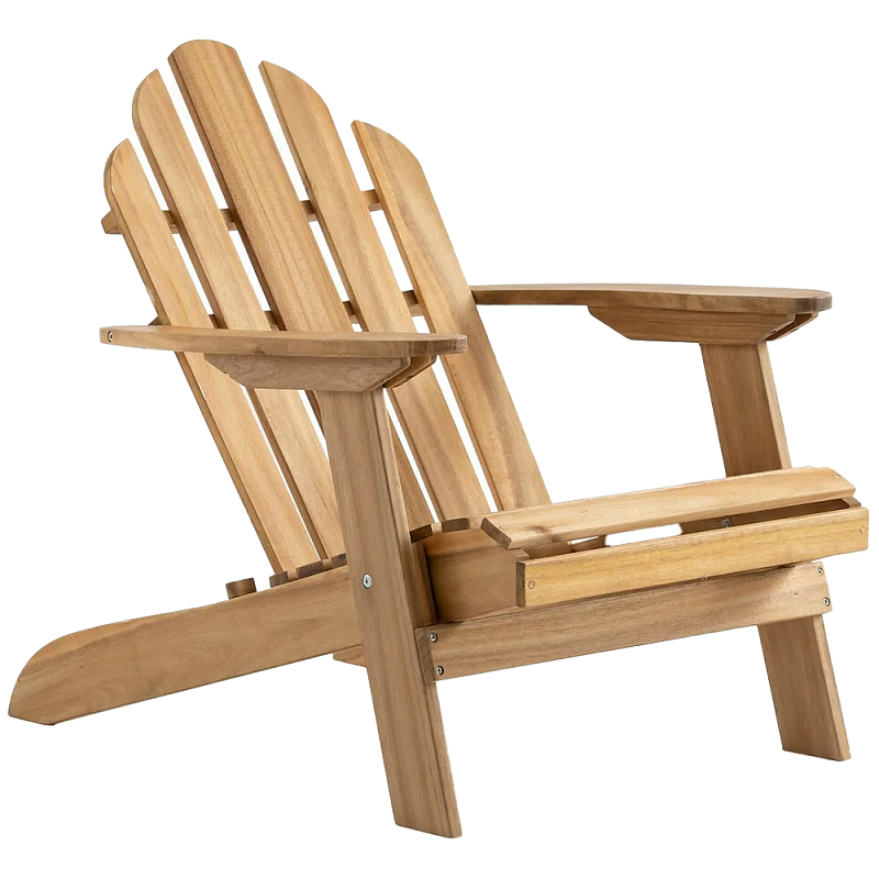Уличное кресло из массива акации Adirondack Wooden Chair Natural Древесина Уличное кресло из массива акации Adirondack Wooden Chair Natural Древесина в Орле | Loft Concept