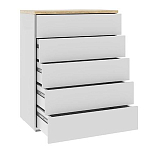 Комод с белым глянцевым фасадом с 5-ю ящиками Grace of Furniture  варинант исполнения - 2 | Loft Concept в Орле