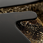 Дизайнерский журнальный стол круглый с декоративным расколом в центре стола Flaming варинант исполнения - 1 | Loft Concept в Орле