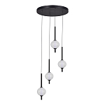 Люстра светодиодная каскадная с 4-мя сферическими стеклянными плафонами Splatter варинант исполнения - 3 | Loft Concept в Орле