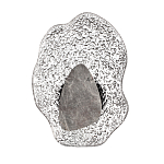 Бра с волнообразным стеклянным плафоном и вставкой из мрамора Liquid Stone варинант исполнения - 1 | Loft Concept в Орле