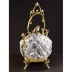 Конфетница с бронзовой ручкой и фарфоровой птичкой на крышке Eden Garden варинант исполнения - 5 | Loft Concept в Орле