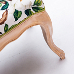 Банкетка из натурального бука золотистая с изображением птиц и цветов Blooming Birds варинант исполнения - 3 | Loft Concept в Орле