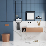 Настенное зеркало квадратной формы в черной металлической раме CORNER MIRROR BLACK варинант исполнения - 3 | Loft Concept в Орле