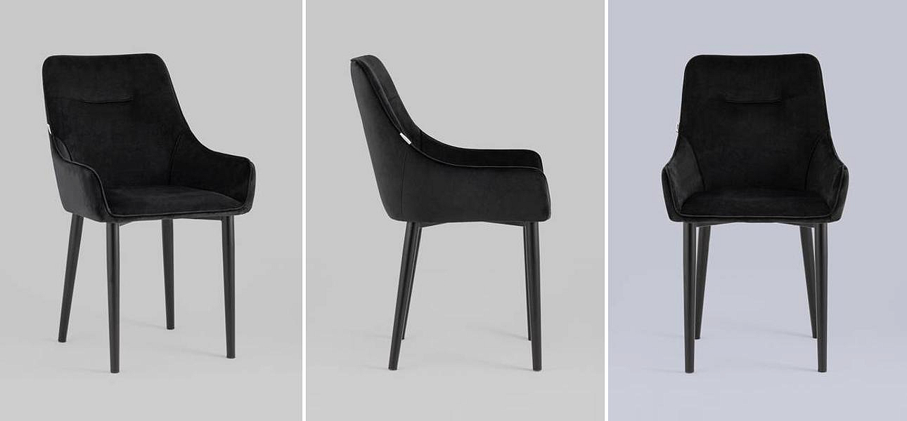 Стул Joan Chair Черный Велюр Стул Joan Chair Черный Велюр - Loft-Concept в Орле