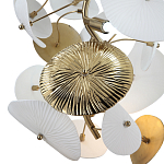 Подвесной светильник с белыми и золотистыми цветами Dahlia Flowers Lamp варинант исполнения - 4 | Loft Concept в Орле
