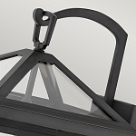 Настенный фонарь черного цвета с прозрачным стеклянным плафоном трапециевидной формы Hinkley варинант исполнения - 2 | Loft Concept в Орле