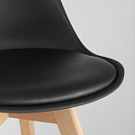 Стул с основой из пластика и мягким сиденьем Arvika Black варинант исполнения - 7 | Loft Concept в Орле