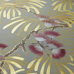 Обои ручная роспись Silk Tree Colourway SC-80 on Pale Grey dyed silk варинант исполнения - 2 | Loft Concept в Орле