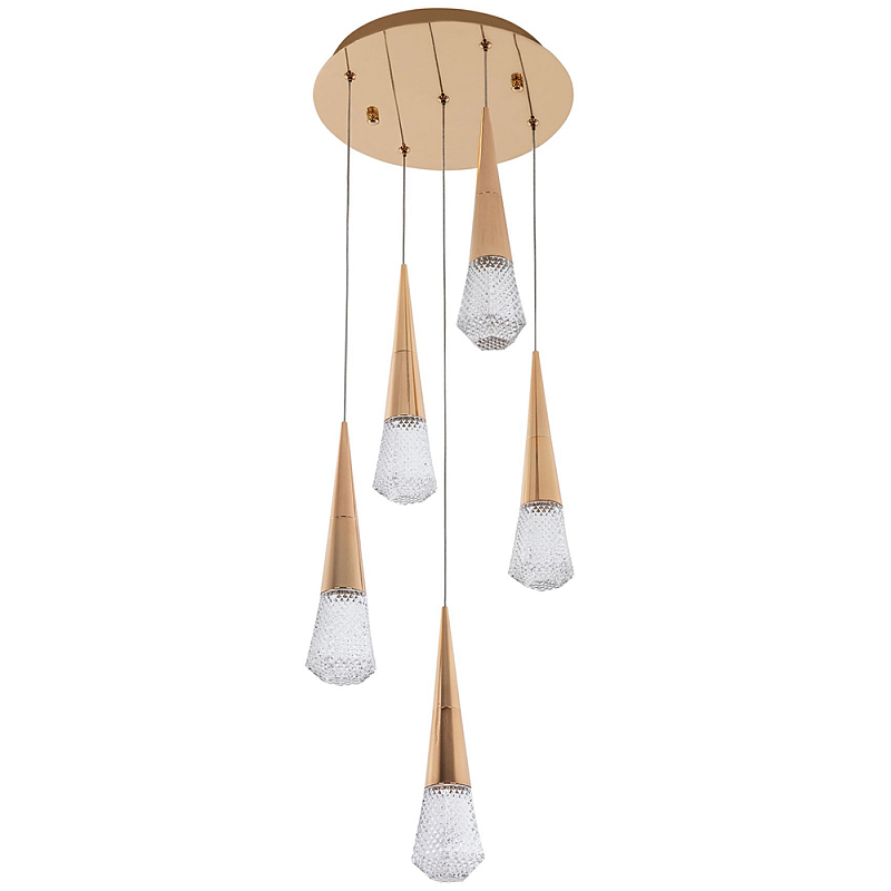 Люстра капли Acrylic Droplet Five Gold Chandelier Прозрачный Золотой Люстра капли Acrylic Droplet Five Gold Chandelier Прозрачный Золотой в Орле | Loft Concept