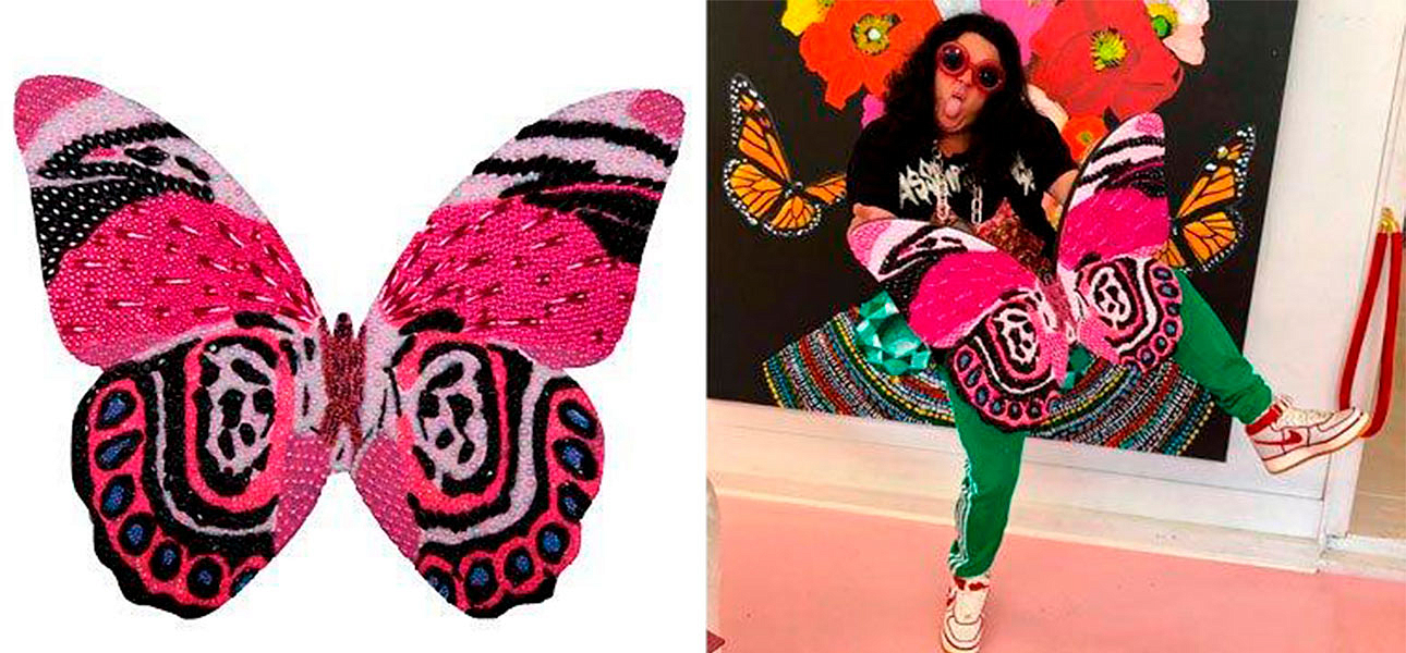 Картина "Pink and Black Mini Butterfly Cut Out" Картина "Pink and Black Mini Butterfly Cut Out" - Loft-Concept в Орле