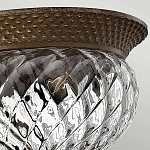 Потолочный светильник с чашеобразным плафоном из толстого волнообразного стекла и широким узорчатым основанием Hinkley варинант исполнения - 10 | Loft Concept в Орле