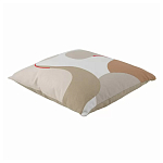 Подушка декоративная хлопковая бежевого цвета с абстрактным принтом Elysian Flow Sand варинант исполнения - 1 | Loft Concept в Орле