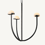 Люстрас 3-мя мраморными плафонами в форме купола Light Warm Light варинант исполнения - 2 | Loft Concept в Орле