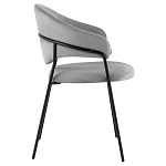 Серый стул с обивкой из искусственной замши Alexis варинант исполнения - 3 | Loft Concept в Орле