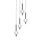 Люстра светодиодная каскадная с 4-мя сферическими стеклянными плафонами Splatter варинант исполнения - 2 | Loft Concept в Орле