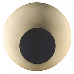 Бра круглое в сочетании золотистого и чёрного цвета Round Sconce Gold and Black варинант исполнения - 1 | Loft Concept в Орле
