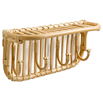 Настенная вешалка из ротанга с полкой Willa Wall Shelf Hanger варинант исполнения - 1 | Loft Concept в Орле