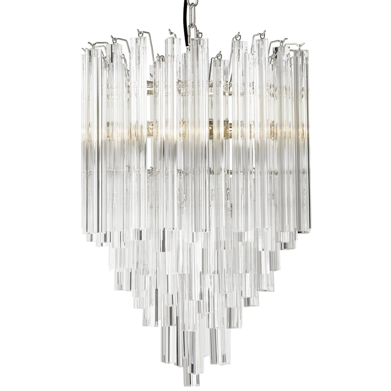 Люстра Chandelier Salerno Clear Никель Прозрачный (Transparent) Люстра Chandelier Salerno Clear Никель Прозрачный (Transparent) в Орле | Loft Concept