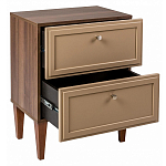 Тумба прикроватная бежевая из массива бука с 2-мя ящиками Wenge Light варинант исполнения - 4 | Loft Concept в Орле