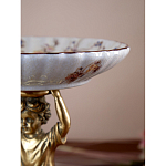 Чаша с цветочным орнаментом на ножке в виде бронзового ангела Eden Garden варинант исполнения - 8 | Loft Concept в Орле