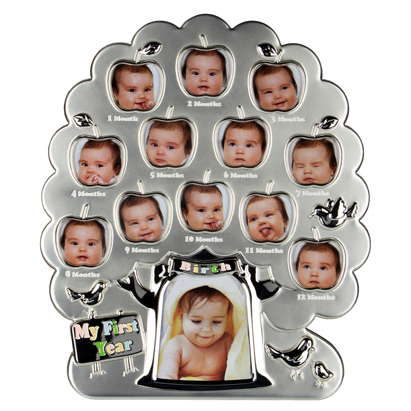 Фоторамка детская Childhood Corner Tree 13 фото Серебристый Фоторамка детская Childhood Corner Tree 13 фото Серебристый в Орле | Loft Concept