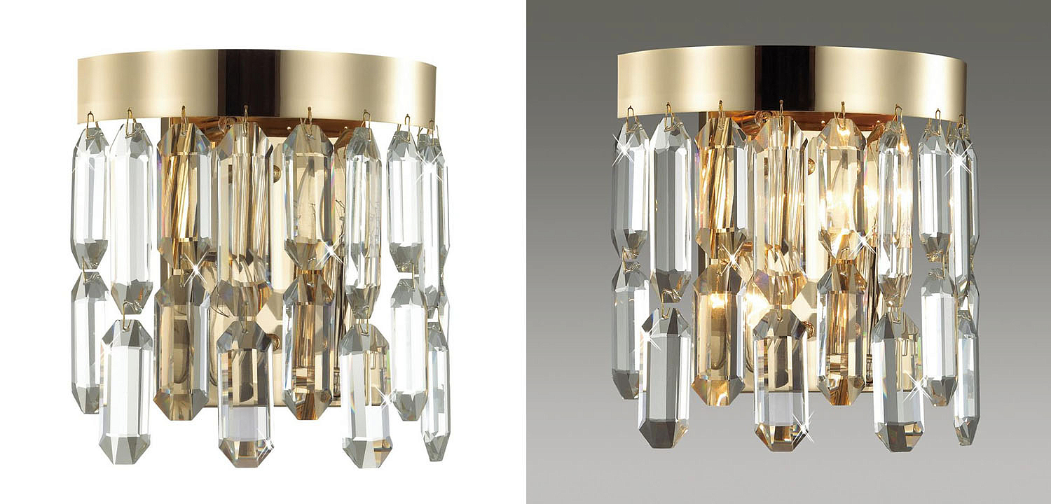 Бра Crystal Polyhedrons Wall Lamp Gold Бра Crystal Polyhedrons Wall Lamp Gold - Loft-Concept в Орле