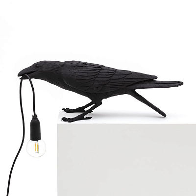 Настольная лампа Seletti Bird Lamp Black Playing Настольная лампа Seletti Bird Lamp Black Playing