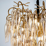 Люстра со стеклянными подвесками янтарного цвета Ambre Glass Chandelier 80 варинант исполнения - 2 | Loft Concept в Орле
