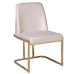 Стул обеденный велюровый кремовый с золотым каркасом Nobility варинант исполнения - 3 | Loft Concept в Орле
