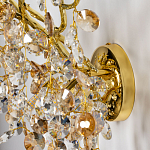 Бра золотого цвета с ветвями и прозрачными хрустальнымих подвесками Droplet Chandelier варинант исполнения - 6 | Loft Concept в Орле