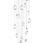 Большая каскадная люстра с хрустальными плафонами хром Esme Crystal Chrome Cascade Chandelier 25 варинант исполнения - 2 | Loft Concept в Орле