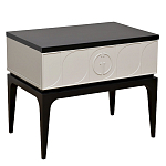 Тумбочка прикроватная с ящиком черно-серого цвета Noble Nightstand варинант исполнения - 1 | Loft Concept в Орле