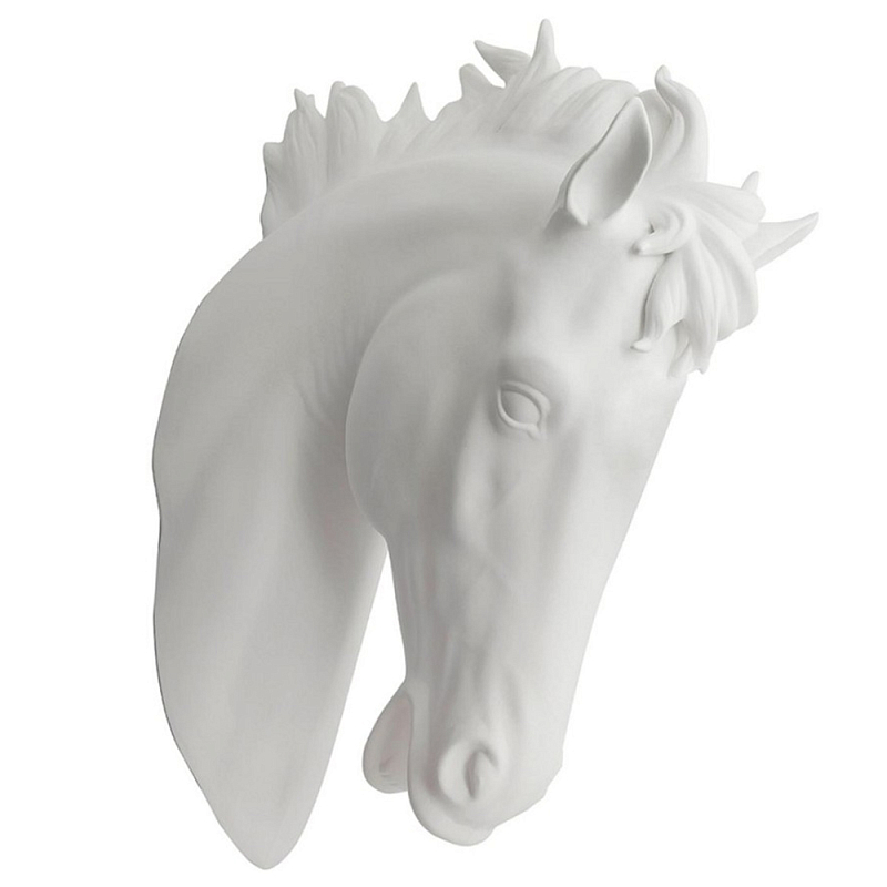 Аксессуар на стену Horse Head Hanging Bisc. Белый Черный Аксессуар на стену Horse Head Hanging Bisc. Белый Черный в Орле | Loft Concept