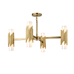 Люстра цвета латунь с 4-мя матовыми цилиндрическими плафонами Elstead Lighting варинант исполнения - 1 | Loft Concept в Орле