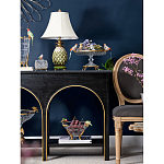 Чаша из прозрачного стекла на бронзовых ножках с фигурками попугаев Eden Garden варинант исполнения - 4 | Loft Concept в Орле