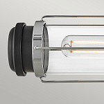 Бра для ванных комнат горизонтальное с 2-мя прозрачным цилиндрическим плафонами на круглом основании Hinkley варинант исполнения - 6 | Loft Concept в Орле
