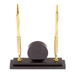 Часы настольные с двумя ручками из натурального камня Stone Clock варинант исполнения - 5 | Loft Concept в Орле