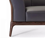 Диван двухместный c каркасом из массива дерева Double Sofa Made of Walnut Wood варинант исполнения - 3 | Loft Concept в Орле