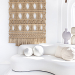 Панно на стену плетеное Макраме бежевый цвет  варинант исполнения - 3 | Loft Concept в Орле