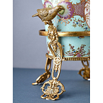 Ваза из голубого фарфора с рисунком птиц и цветов и декоративными элементами Blue Garden варинант исполнения - 10 | Loft Concept в Орле