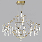 Люстра подвесная из металла с прозрачными подвесками из хрусталя Quasar 93 варинант исполнения - 6 | Loft Concept в Орле