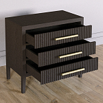 Тумба Primo  с тремя ящиками шпон темный орех варинант исполнения - 3 | Loft Concept в Орле