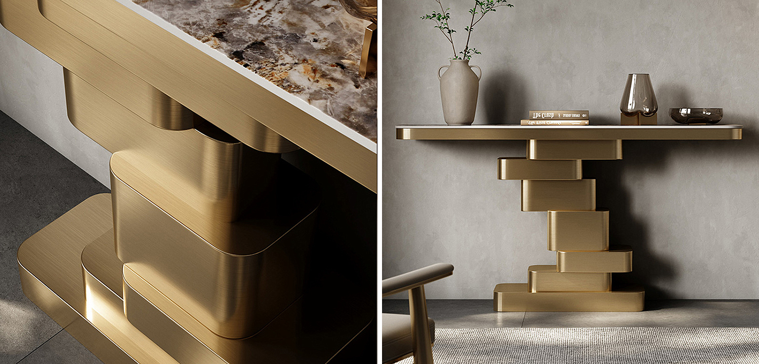 Консоль Maja Marble Metal Console Table Brass Консоль Maja Marble Metal Console Table Brass - Loft-Concept в Орле