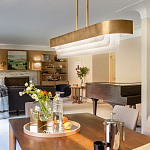 Люстра подвесная прямоугольная цвета латунь Kichler варинант исполнения - 6 | Loft Concept в Орле