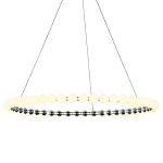 Люстра светодиодная кольцевая с круглыми плафонами белого цвета PEARLS Suspension 80 варинант исполнения - 1 | Loft Concept в Орле